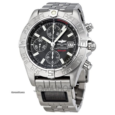 Breitling Galactic Chrono Graphite Stainless Steel Mens Watch A1336410/M512