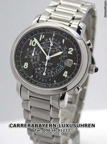 Audemars Piguet Millenary Chrono Stahl/Stahl schwarzes ZB