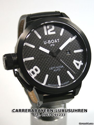 U-Boat Classico Lefthookauto Carbon PVD 53mm