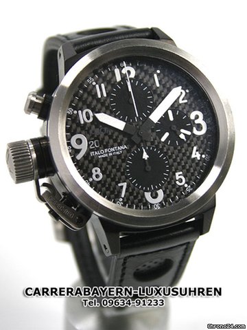 U-Boat Flightdeck CAB Chrono PVD 43mm Karbon