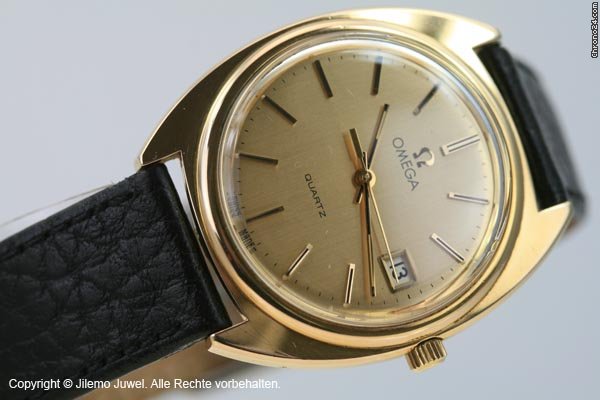 Omega Quartz Edelstahl / Gold mit Datum