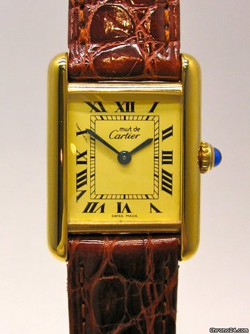Cartier Tank Must de Cartier Damenuhr PM vergoldet Quarz