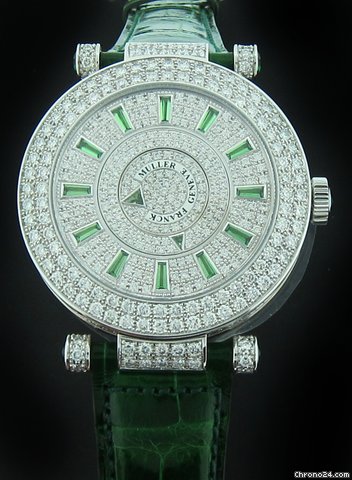 Franck Muller White Gold Double Mystery Diamond Emerald DM42D2RCD