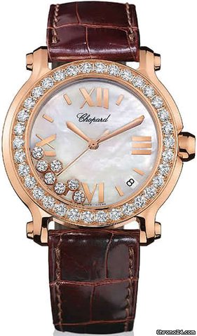 Chopard Happy Sport 18kt Gold Diamond Bezel