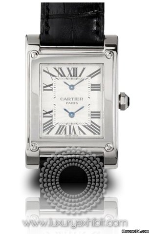 Cartier Tank A Vis 18kt White Gold Ladies Watch W1534351