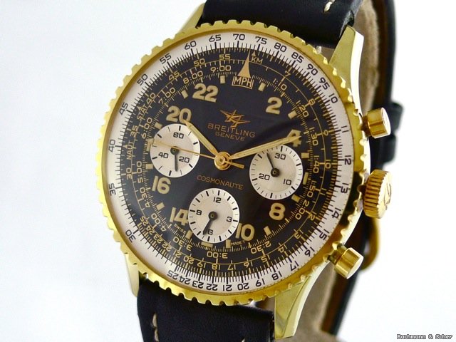 Breitling Vintage Comonaute, Ref. 809, 18k Gold/Steel