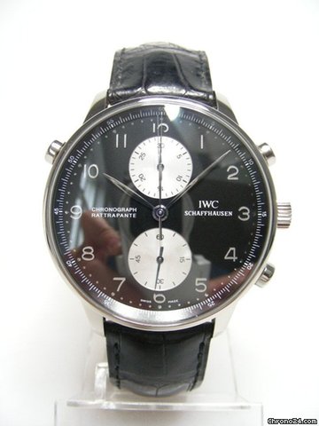 IWC Portugaise chronographe rattrapante/split second white gold/or blanc limited edition 100 pieces cadran noir/black dial