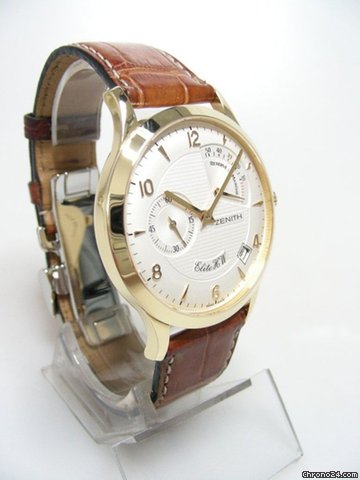 replica Zenith Elite HW yellow gold/or jaunes power reserver cadran silver dial WATCHES 1 