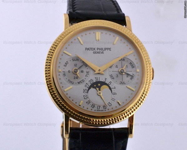 Patek Philippe Perpetual Calendar 5039J 18K YG Hobnail Bezel