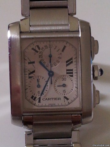Cartier TANK FRANCAISE STAHL CHRONO