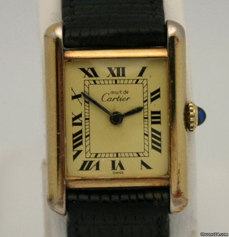 replica Cartier Tank Vermeil Pre-owned WATCHES 1 