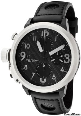 U-Boat U Boat Flightdeck Black Carbon Fiber Chronograph Dial Automatic Mens Watch 1840
