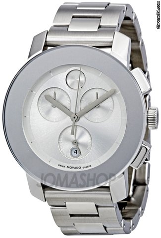 Movado Bold Silver Dial Chronograph Stainless Steel Watch 3600075