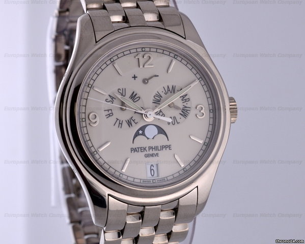 Patek Philippe Annual Calendar 18K WG/WG Porcelain Dial