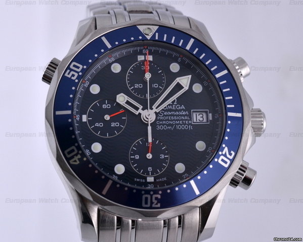 replica Omega Seamaster Professional Chronograph Blue Dial SS/SS WATCHES 1 