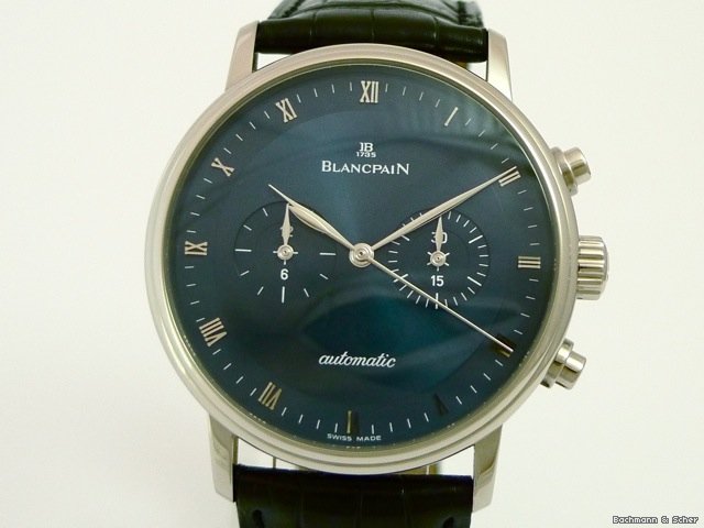 replica Blancpain Villeret Chronograph, 18k White Gold, Ref. 4082 WATCHES 1 