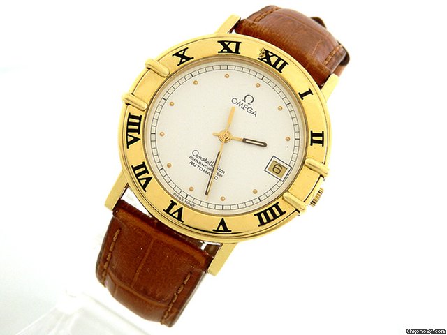 Omega Constellation18ct Gelbgold mit Lederarmband Automatik