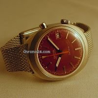 Omega chronostop 146-009 burgundy dial Very rare