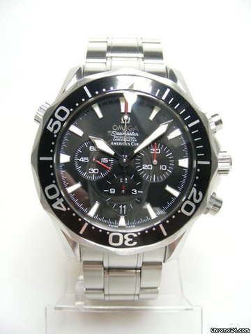Omega Seamaster American's Cup chronographe full steel/complet acier cadran noir