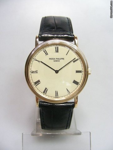 Patek Philippe Calatrava ref 3520 yellow gold/or jaune cadran email/enamel dial