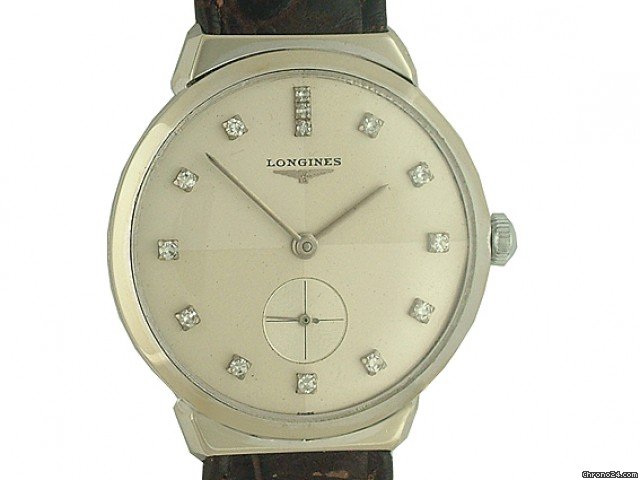 Longines Vintage Art Deco Handaufzug 14kt Wei gold Diamond 32mm
