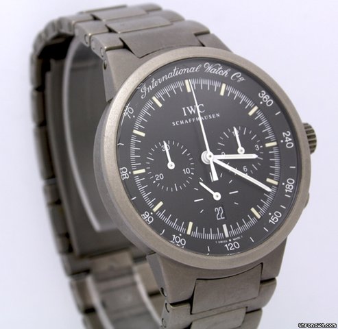 IWC GST Chrono medium Quartz Titan Ref 3727 mit B+P