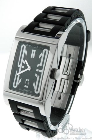 Bulgari Unisex   Rettangolo RT45S Mid Size Date Watch
