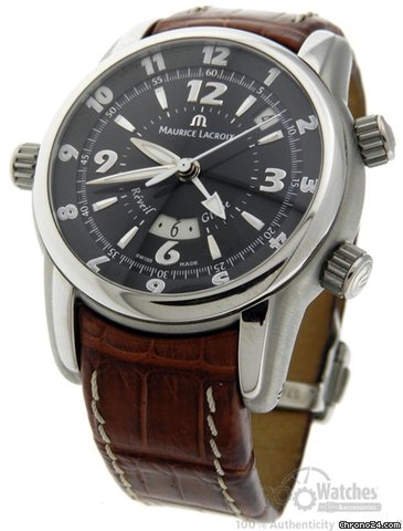 Maurice Lacroix Reveil Globe MP6388 Masterpiece Three Time Zone Watch