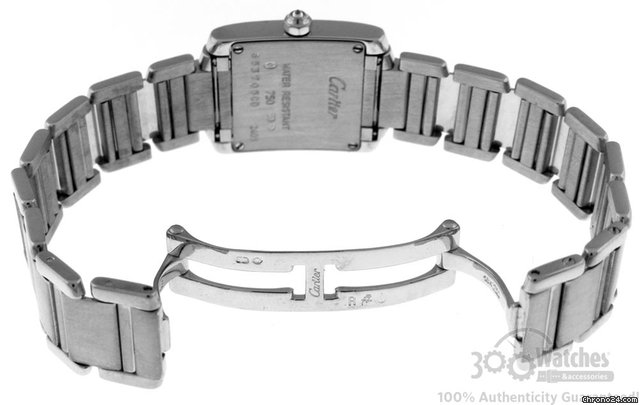 replica Cartier Tank Francaise Anniversary 2403 18K White Gold Diamond Quartz Watch WATCHES 1 