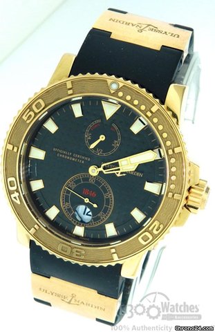 Ulysse Nardin Men's  Maxi Marine 266-33 Power Reserve 18K Gold Watch
