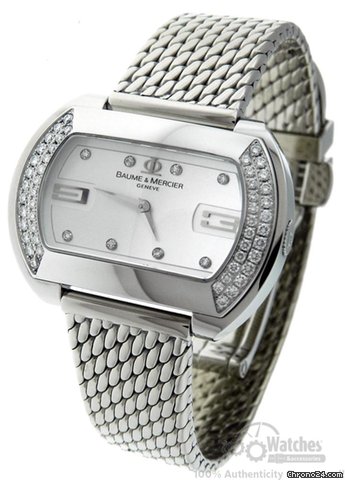 Baume & Mercier Ladies  &  Hampton City 65412 Original Diamond Quartz Watch