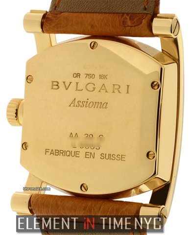 replica Bulgari Assiamo 18k Yellow Gold Ivory Dial 30mm AA 39 G WATCHES 1 