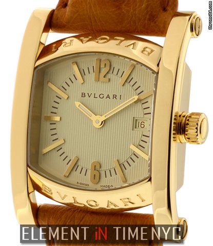 Bulgari Assiamo 18k Yellow Gold Ivory Dial 30mm AA 39 G