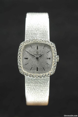 Omega Damenuhr in Weissgold