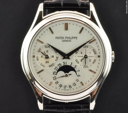 Patek Philippe Platinum Perpetual Calendar Silver Dial B&P 3940P