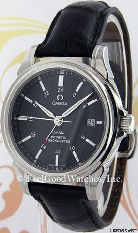 Omega 4833.50.31 De Ville Co-Axial GMT, Steel