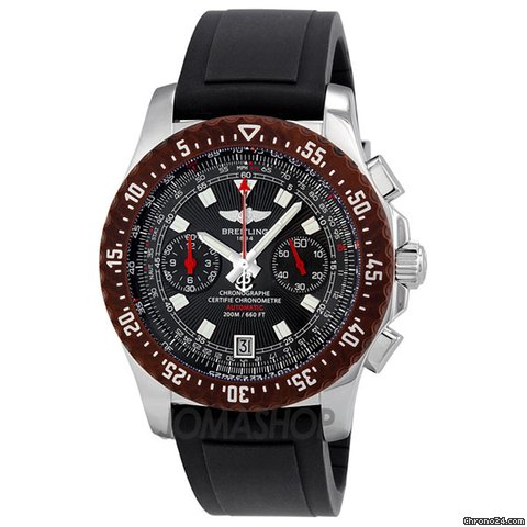 Breitling Professional SkyRacer Raven Automatic Rubber Mens Watch A27363A2-B823
