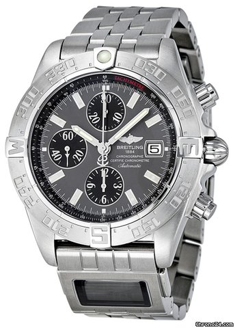 Breitling Galactic Chrono Slate Grey Stainless Steel Mens Watch A1336410/F517