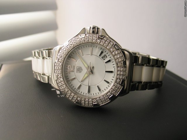TAG Heuer Formula 1 F1 White Ceramic Diamonds