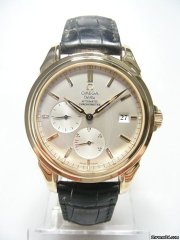 Omega De Ville Co-Axial power reserve yellow gold/or jaune cadran silver dial