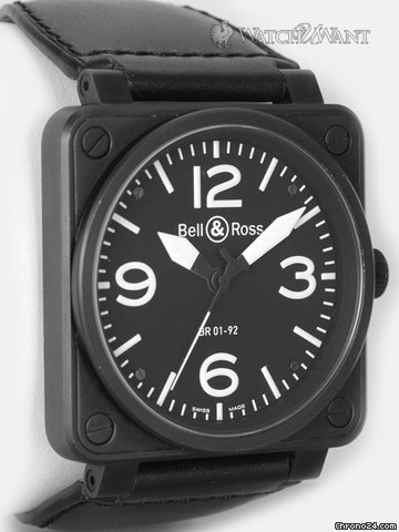 replica Bell & Ross BR01-92 Instrument Automatic - 46mm PVD/DLC Coated Stainless Steel WATCHES 1 