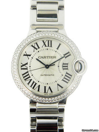 Cartier 18k white gold Medium Ballon Bleu