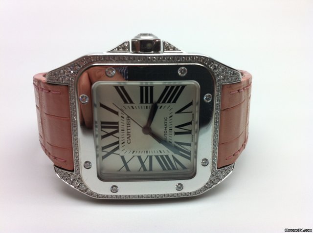 Cartier SANTOS 100 White Gold diamonds