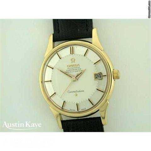 Omega Constellation Pie-Pan 18ct gold automatic on strap