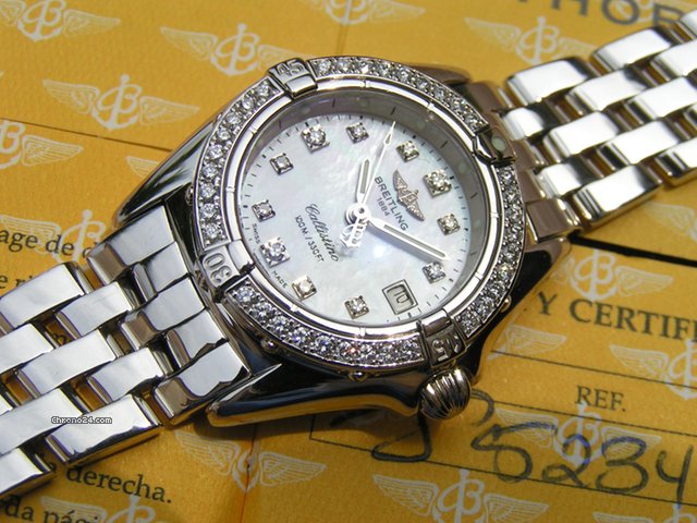 Breitling Callistino Perlmutt ZB MOP WG 750/18K
