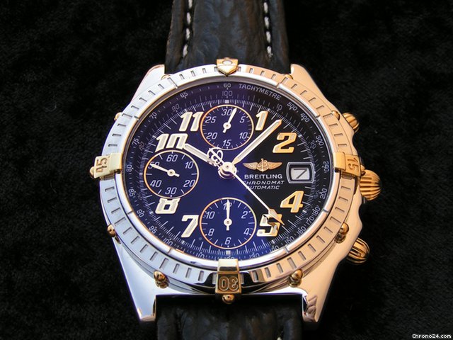 replica Breitling Chronomat Vitesse schwarzes ZB STAHL/GOLD WATCHES 1 