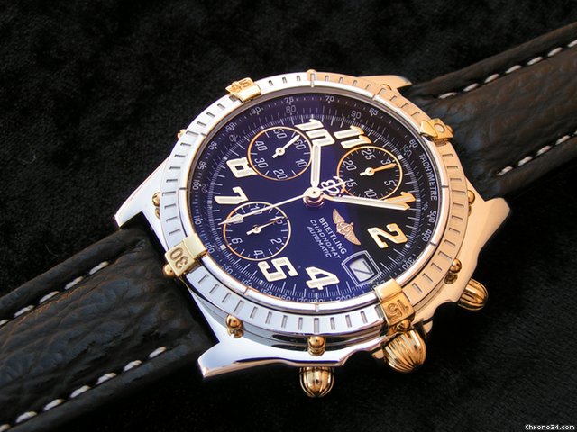 Breitling Chronomat Vitesse schwarzes ZB STAHL/GOLD