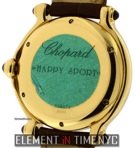replica Chopard Happy Sport 7 Floating Diamonds 18k Yellow Gold 32mm 55/8974 WATCHES 1 