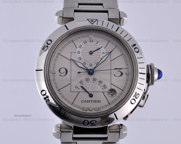 Cartier Pasha Power Reserve GMT SS/SS 38.5MM