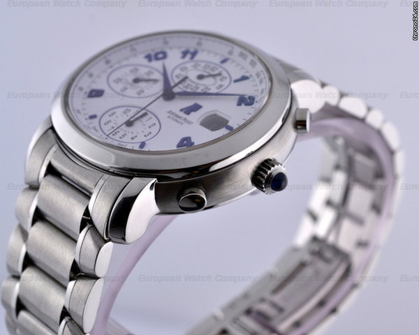 replica Audemars Piguet Millenary Chronograph SS / SS White Dial Blue Arabic Numerals WATCHES 1 